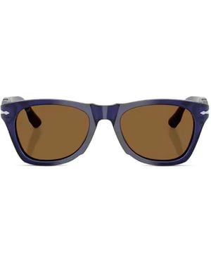 Persol Sonnenbrille Mit Eckigem Gestell - Blau