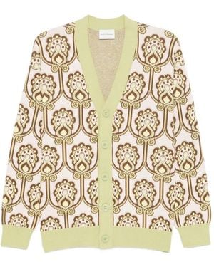 Drole de Monsieur Tapisserie Florale Cardigan - Natural