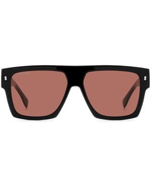 DSquared² Lunettes De Soleil Iconique À Monture Carrée - Black
