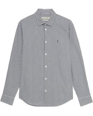 Trussardi Striped Logo-Detail Shirt - Grey