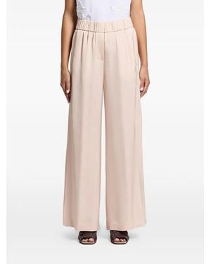 Peserico Elasticated Side-Slit Trousers - Pink