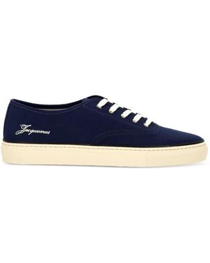 Jacquemus The Féfé Logo-Embroidered Lace-Up Trainers - Blue
