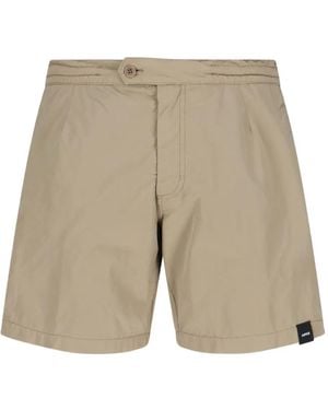 Aspesi Short De Bain À Taille Élastiquée - Neutre