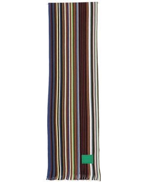 Paul Smith Artist Stripe Scarf - White