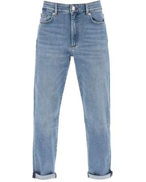 Max Mara Jeans Navata Con Applicazione Logo - Blu