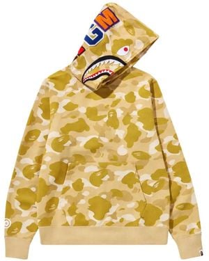 A Bathing Ape Color Camo Shark Hoodie - Jaune