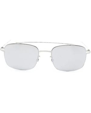 Mykita Square-Frame Double-Bridge Sunglasses - White