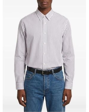 Saint Laurent Striped Cotton Shirt - Blue