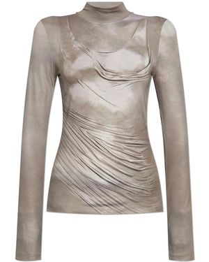 Balmain プリント トップ - グレー