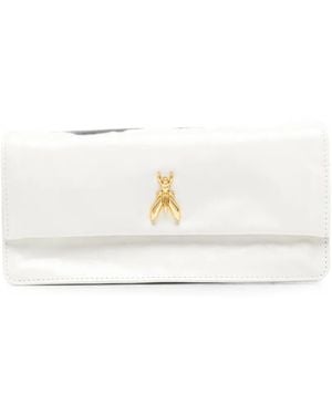 Patrizia Pepe Logo-Plaque Clutch Bag - White