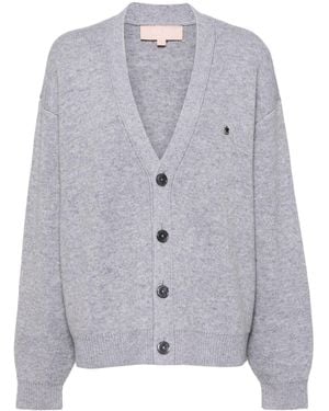 BAPY BY *A BATHING APE® Wool-Blend Logo-Patch Button-Up Cardigan - Grey