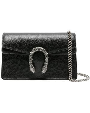 Gucci Mini Dionysus Crystal-Embellished Shoulder Bag - Black