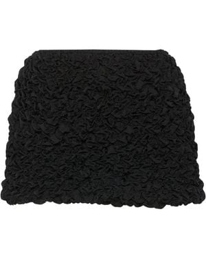 Selia Richwood Lia Shirred Mini Beach Skirt - Black