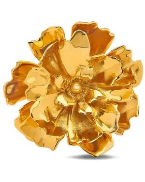Oscar de la Renta Peony フローラル リング - メタリック