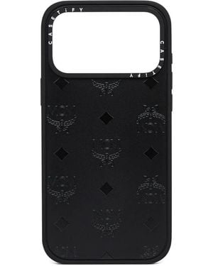 MCM X Casetify Monogram-Pattern Iphone 17 Pro Max Case - Black