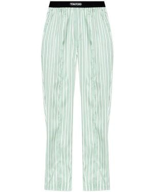 Tom Ford Striped Pyjama Bottoms - Green