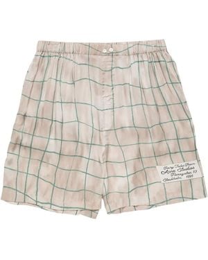 Acne Studios チェック ショートパンツ - ナチュラル