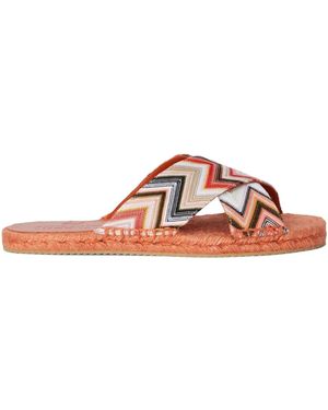 Missoni Zigzag Flat Sandals - Red