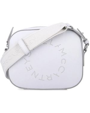 Stella McCartney Camera Tasche mit Logo-Detail - Weiß
