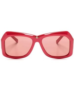 Marni Tiznit Geometric-Frame Sunglasses - Red