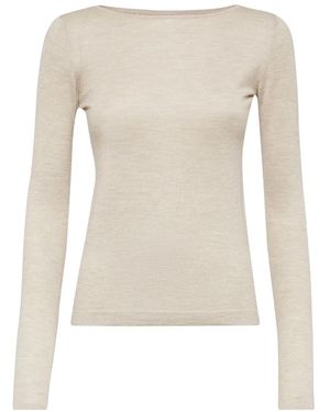 Brunello Cucinelli Cashmere-Blend Jumper - Natural