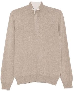 Gran Sasso Half-Zip Jumper - Natural