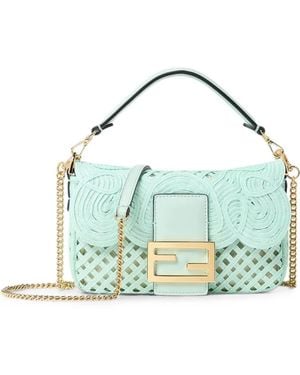 Fendi Mini Baguette Shoulder Bag - Blue