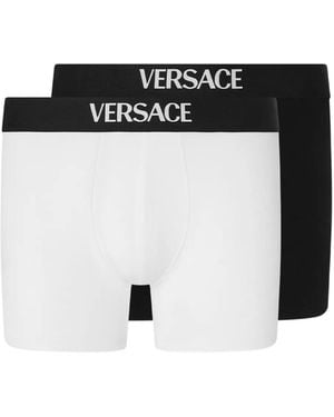 Versace Logo-Waistband Boxer (Pack Of Two) - Black