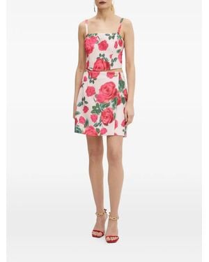 Guess Raissa Floral-Pattern Mini Skirt - Red