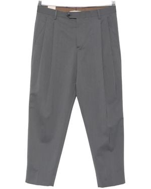 Briglia 1949 Pleated-Detail Cropped Pants - Gray