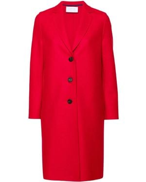 Harris Wharf London Klassischer Wollmantel - Rot