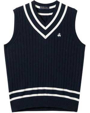 Brooks Brothers Trägershirt mit Logo-Stickerei - Blau