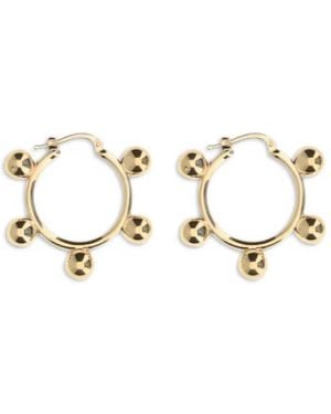 Jil Sander Beaded Hoop Earrings - Metallic