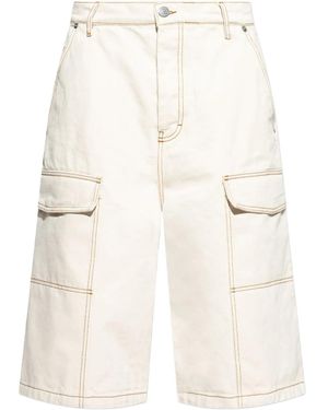 Ami Paris Katoenen Shorts - Naturel