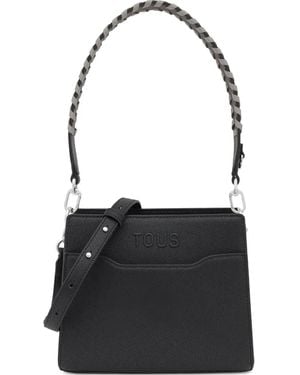 Tous Small Audree Braided-Handle Tote Bag - Black