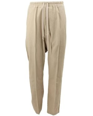 Rick Owens Drop-Crotch Drawstring Trousers - Natural