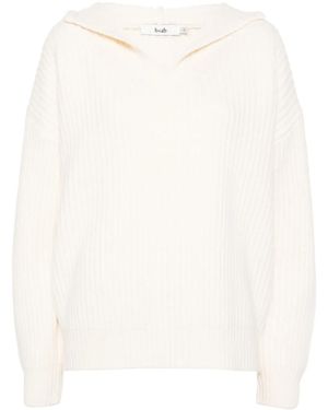 B+ AB Hooded Sweater - White