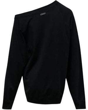 Nach One-Shoulder Pinched Jumper - Black