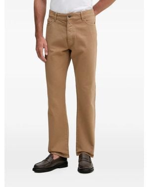 Benetton Pantalon Droit À Patch Logo - Neutre