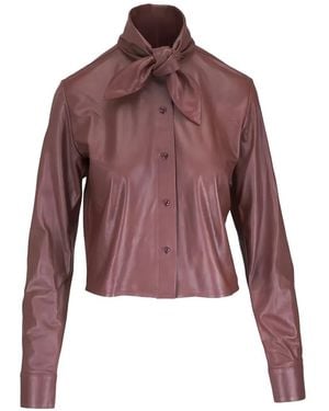 Twp Blusa Con Botones Y Lazo - Rojo