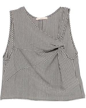 Sessun Luma Gingham Top - Grey