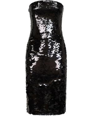 Alex Perry Sequin-Embellished Strapless Dress - Black