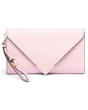 Prada Clutch Aus Saffiano-Leder - Pink