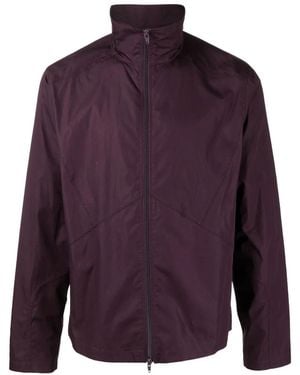 GR10K Zipped-Up Stand-Up Neck Jacket - Purple