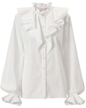 Carolina Herrera Ruffle Blouse - White