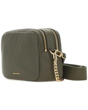 MICHAEL Michael Kors Leather Chain-Strap Shoulder Bag - Green