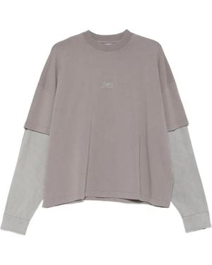 Bonsai Embroidered-Logo T-Shirt - Grey