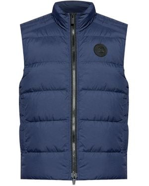 Canada Goose Quilted Logo-Patch Gilet - Blue