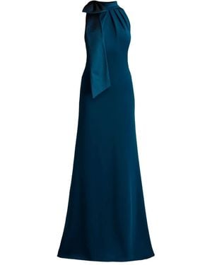 Tadashi Shoji Robe Longue À Dos Nu - Bleu