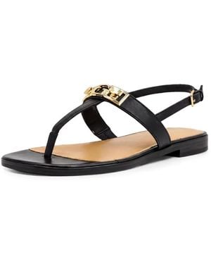 Guess Ramiry Genuine Leather Sandals - Black